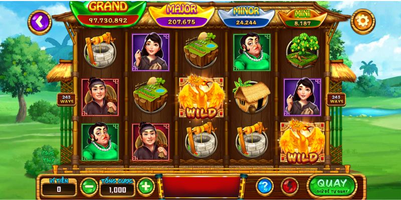 Giao diện guồng quay cơ bản của Ăn khế trả vàng 8xbet