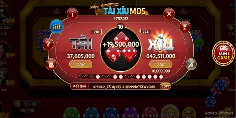 Chia sẻ bí quyết chơi tài xỉu MD5 8xbet dễ thắng nhất